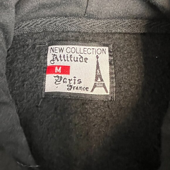 Paris Hoodie Women Medium France Pocket Relaxed Sweatshirt Eiffel Tower Core Ex - Picture 5 of 13